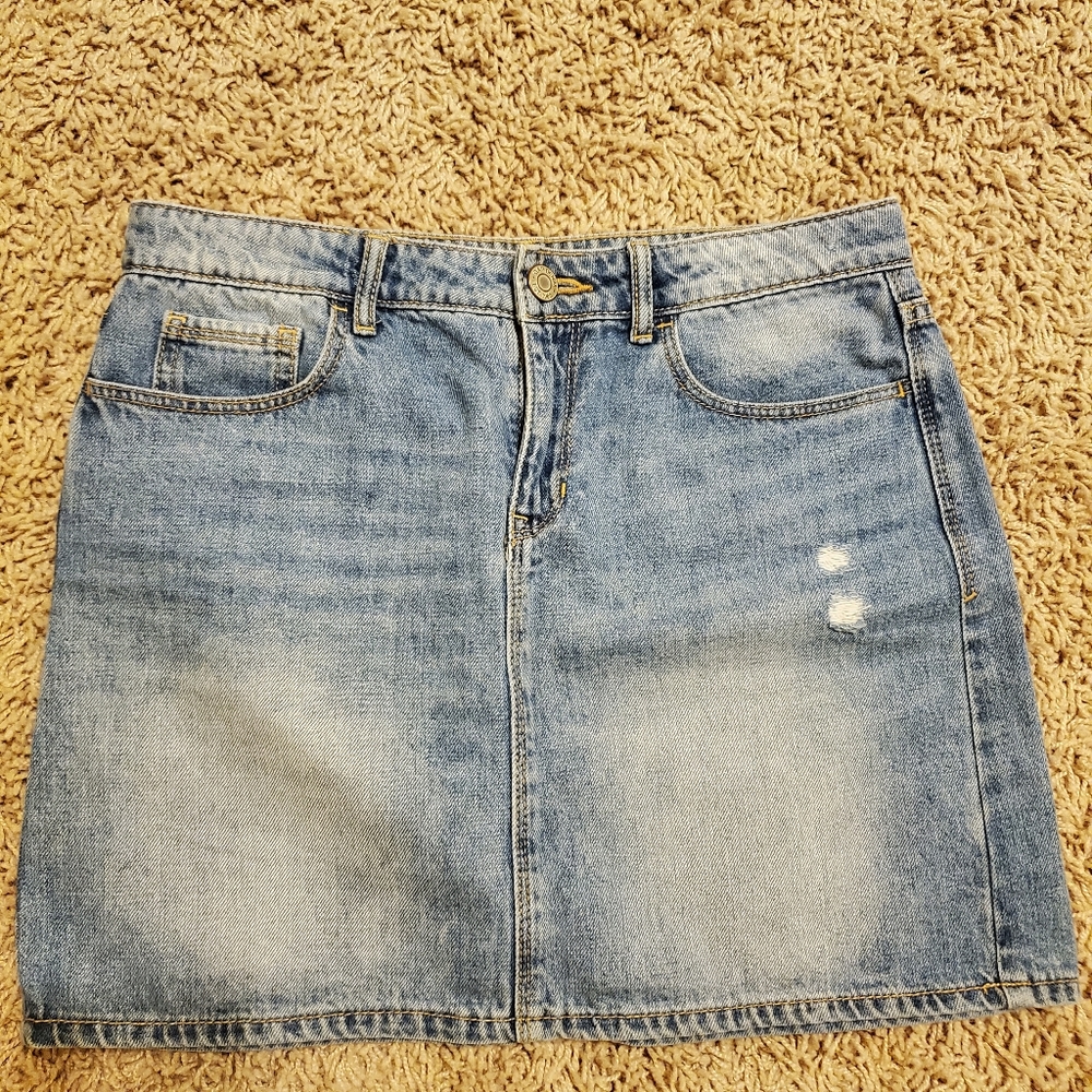 blue jean skirt